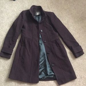 J Crew Purple Lady Coat Double Cloth